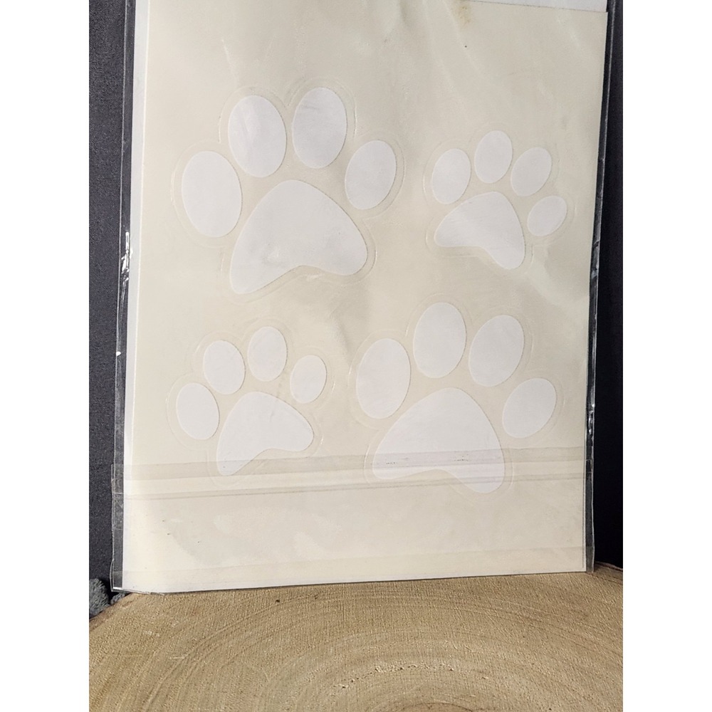 Pet Paw Prints 4 Pk Cat Dog Kitten Puppy Vinyl‎ Decal Car Window Bumper Sticker - Picture 4 of 5